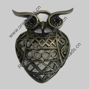 Pendant/Charm. Fashion Zinc Alloy Jewelry Findings. Lead-free. Animal 36x30mm. Sold by Bag