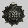 Pendant/Charm. Fashion Zinc Alloy Jewelry Findings. Lead-free. Flower 39x35mm. Sold by Bag