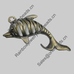 Pendant/Charm. Fashion Zinc Alloy Jewelry Findings. Lead-free. Animal 41x25mm. Sold by Bag