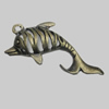 Pendant/Charm. Fashion Zinc Alloy Jewelry Findings. Lead-free. Animal 41x25mm. Sold by Bag