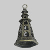 Pendant/Charm. Fashion Zinc Alloy Jewelry Findings. Lead-free. Tower 38x18mm. Sold by PC