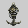 Pendant/Charm. Fashion Zinc Alloy Jewelry Findings. Lead-free. 44x24mm. Sold by Bag