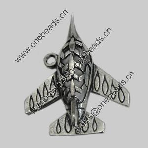 Pendant/Charm. Fashion Zinc Alloy Jewelry Findings. Lead-free. Plane.38x30mm. Sold by Bag