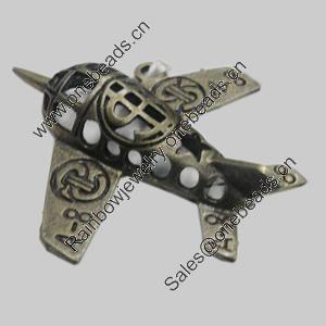 Pendant/Charm. Fashion Zinc Alloy Jewelry Findings. Lead-free. Plane. 42x40mm. Sold by Bag