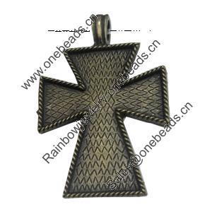 Pendant/Charm. Fashion Zinc Alloy Jewelry Findings. Lead-free. Cross.78x52mm,59x49mm. Sold by PC