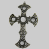 Pendant/Charm. Fashion Zinc Alloy Jewelry Findings. Lead-free. Cross. 98x60mm. Sold by PC
