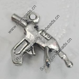 Pendant/Charm. Fashion Zinc Alloy Jewelry Findings. Lead-free. Gun.22x16mm. Sold by Bag