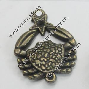 Pendant/Charm. Fashion Zinc Alloy Jewelry Findings. Lead-free. 21x15mm. Sold by Bag