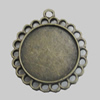Zinc Alloy Cabochon Settings. Fashion jewelry findings. Lead-free. 32x28mm.Inner dia：20mm. Sold by Bag