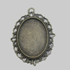 Zinc Alloy Cabochon Settings. Fashion jewelry findings. Lead-free. 37x28mm.Inner dia:25x18mm. Sold by Bag