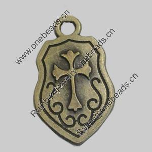 Pendant/Charm. Fashion Zinc Alloy Jewelry Findings. Lead-free. 24x15mm. Sold by Bag