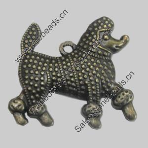 Pendant/Charm. Fashion Zinc Alloy Jewelry Findings. Lead-free. Animal. 30x27mm. Sold by Bag