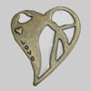 Pendant/Charm. Fashion Zinc Alloy Jewelry Findings. Lead-free. Heart 100x81mm. Sold by PC