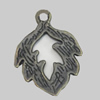 Pendant/Charm. Fashion Zinc Alloy Jewelry Findings. Lead-free. Leaf 25x18mm. Sold by Bag