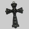 Pendant/Charm. Fashion Zinc Alloy Jewelry Findings. Lead-free. Cross. 80x53mm. Sold by PC