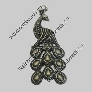 Pendant/Charm. Fashion Zinc Alloy Jewelry Findings. Lead-free. Animal. 75x31mm. Sold by PC