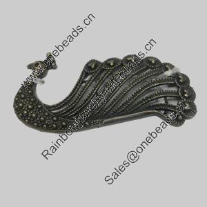 Connetor. Fashion Zinc Alloy Jewelry Findings. Lead-free. Animal 52x29mm. Sold by PC