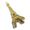 Pendant/Charm. Fashion Zinc Alloy Jewelry Findings. Lead-free. Tower 40x17mm. Sold by Bag
