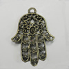 Pendant/Charm. Fashion Zinc Alloy Jewelry Findings. Lead-free. Hands 30x21mm. Sold by Bag