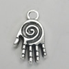 Pendant/Charm. Fashion Zinc Alloy Jewelry Findings. Lead-free. Hands  18x11mm. Sold by Bag