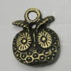 Pendant/Charm. Fashion Zinc Alloy Jewelry Findings. Lead-free. 18x13mm. Sold by Bag