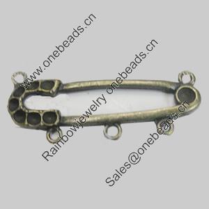 Connetor. Fashion Zinc Alloy Jewelry Findings. Lead-free. 42x18mm. Sold by Bag