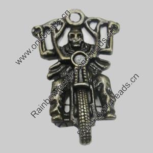 Pendant/Charm. Fashion Zinc Alloy Jewelry Findings. Lead-free. 28x44mm. Sold by Bag