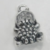 Pendant/Charm. Fashion Zinc Alloy Jewelry Findings. Lead-free. 18x10mm. Sold by Bag