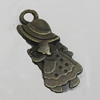 Pendant/Charm. Fashion Zinc Alloy Jewelry Findings. Lead-free. People 29x21mm. Sold by Bag