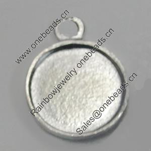 Zinc Alloy Cabochon Settings. Fashion jewelry findings. Lead-free. 26x19mm.Inner dia： 17.5mm. Sold by Bag