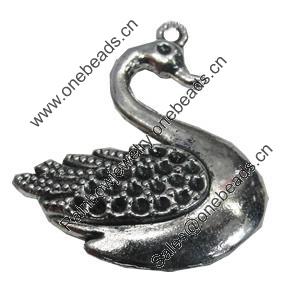 Pendant/Charm. Fashion Zinc Alloy Jewelry Findings. Lead-free. Animal 31x26mm. Sold by Bag