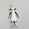 Pendant/Charm. Fashion Zinc Alloy Jewelry Findings. Lead-free. People 21x11mm. Sold by Bag