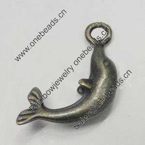 Pendant/Charm. Fashion Zinc Alloy Jewelry Findings. Lead-free. Animal  24x15mm. Sold by Bag