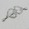 Connetor. Fashion Zinc Alloy Jewelry Findings. Lead-free. 45x17mm. Hole:3mm. Sold by PC