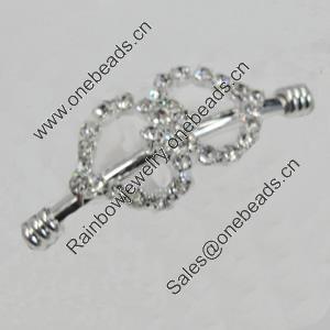 Connetor. Fashion Zinc Alloy Jewelry Findings. Lead-free. 45x17mm. Hole:3mm. Sold by PC
