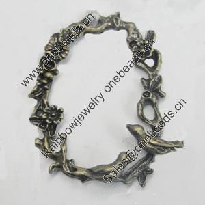 Pendant/Charm. Fashion Zinc Alloy Jewelry Findings. Lead-free. 44x37mm. Sold by Bag