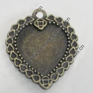 Zinc Alloy Cabochon Settings. Fashion jewelry findings. Lead-free. 24x20mm. Inner dia:14x25mm. Sold by Bag