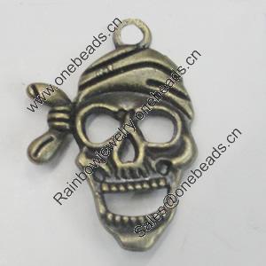 Pendant/Charm. Fashion Zinc Alloy Jewelry Findings. Lead-free. 28x21mm. Sold by Bag