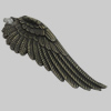 Pendant/Charm. Fashion Zinc Alloy Jewelry Findings. Lead-free. Wings 50x18mm. Sold by Bag