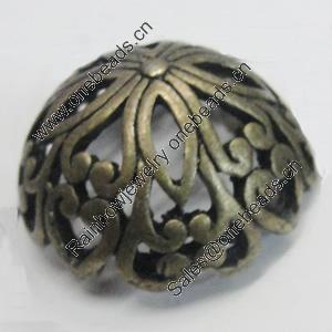 Bead Caps. Fashion Zinc Alloy Jewelry Findings. Lead-free. 24x12mm. Sold by Bag