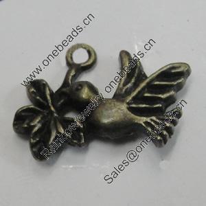 Pendant/Charm. Fashion Zinc Alloy Jewelry Findings. Lead-free. 20x15mm. Sold by Bag