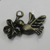 Pendant/Charm. Fashion Zinc Alloy Jewelry Findings. Lead-free. 20x15mm. Sold by Bag