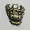 Pendant/Charm. Fashion Zinc Alloy Jewelry Findings. Lead-free. Animal  16x12mm. Sold by Bag