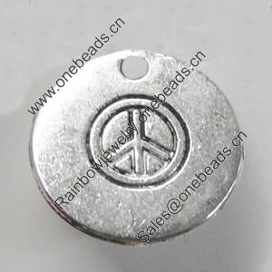 Pendant/Charm. Fashion Zinc Alloy Jewelry Findings. Lead-free. 20mm. Sold by Bag