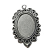 Zinc Alloy Cabochon Settings. Fashion jewelry findings. Lead-free. 47x30mm. Inner dia:18x25mm. Sold by Bag