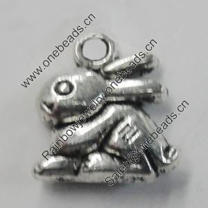 Pendant/Charm. Fashion Zinc Alloy Jewelry Findings. Lead-free. Animal 15x14mm. Sold by Bag