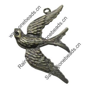  Pendant/Charm. Fashion Zinc Alloy Jewelry Findings. Lead-free. Animal 27x38mm. Sold by Bag