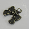 Pendant/Charm. Fashion Zinc Alloy Jewelry Findings. Lead-free. Bowknot 13x11mm. Sold by Bag