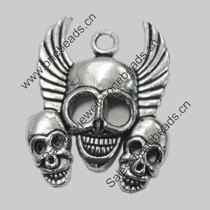 Pendant/Charm. Fashion Zinc Alloy Jewelry Findings. Lead-free. 34x26mm. Sold by Bag