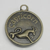 Message Charm. Fashion Zinc Alloy Jewelry Findings. Lead-free. Capricorn 21x18mm. Sold by Bag